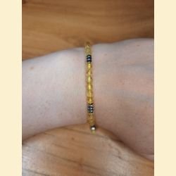 Bracelet "minéral fin" en citrine