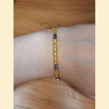 Bracelet "minéral fin" en citrine