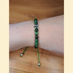 Bracelet "minéral fin" en rubis zoiste