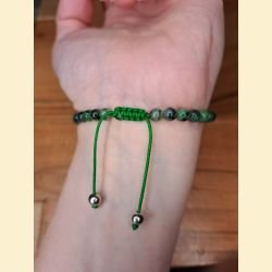 Bracelet "minéral fin" en rubis zoiste