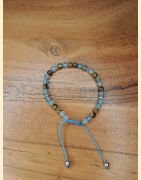 Bracelet "minéral fin" en calcite bleue