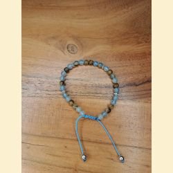 Bracelet "minéral fin" en calcite bleue
