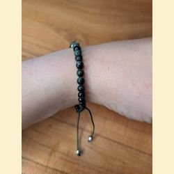 Bracelet "minéral fin" en jaspe kambaba