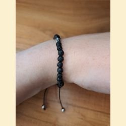 Bracelet "minéral fin" en pierre de lave