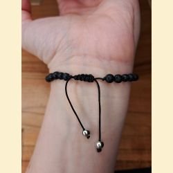 Bracelet "minéral fin" en pierre de lave