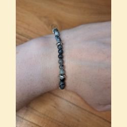 Bracelet "minéral fin" en larvikite
