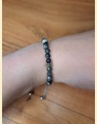 Bracelet "minéral fin" en larvikite