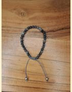 Bracelet "minéral fin" en larvikite
