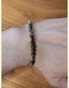 Bracelet "minéral fin" en agate fossile