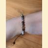Bracelet "minéral fin" en agate fossile