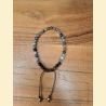 Bracelet "minéral fin" en agate fossile