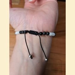 Bracelet "minéral fin" en jaspe zèbre