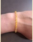 Bracelet "minéral et cristal" citrine