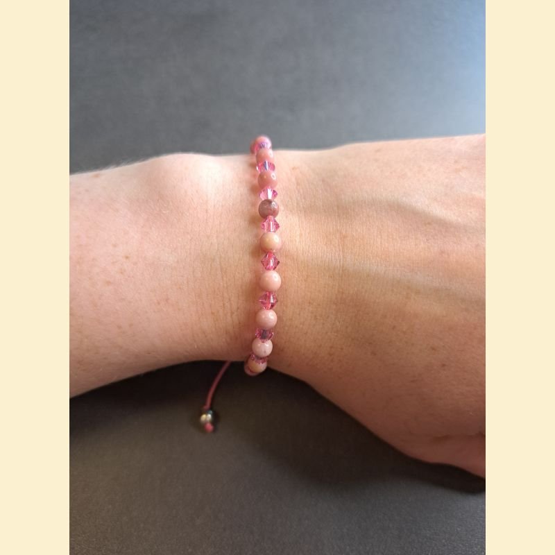 Bracelet "minéral et cristal" rhodonite Bracelet "minéral et cristal" rhodonite