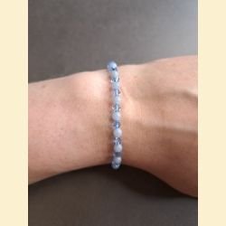 Bracelet "minéral et cristal" angélite