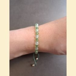 Bracelet "minéral et cristal" aventurine verte