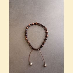 Bracelet "minéral et cristal" œil de taureau