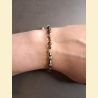 Bracelet "minéral et cristal" agate fossile