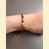 Bracelet "minéral et cristal" agate fossile