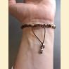 Bracelet "minéral et cristal" agate fossile