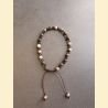 Bracelet "minéral et cristal" agate fossile