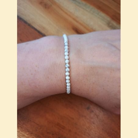 Bracelet "minéral étincelant" howlite