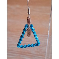 Bermudes en macramé bleu