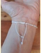 Bracelet "minéral étincelant" pierre de lune
