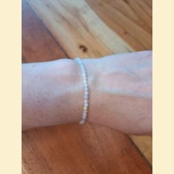 Bracelet "minéral étincelant" morganite