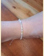 Bracelet "minéral étincelant" morganite