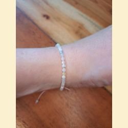 Bracelet "minéral étincelant" morganite