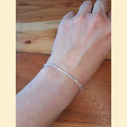 Bracelet "minéral étincelant" morganite