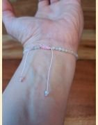 Bracelet "minéral étincelant" morganite