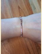 Bracelet "minéral étincelant" rhodonite