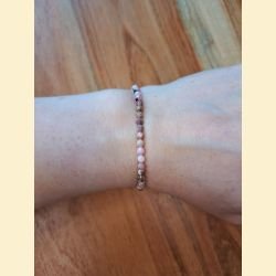 Bracelet "minéral étincelant" rhodonite