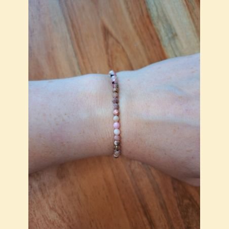 Bracelet "minéral étincelant" rhodonite
