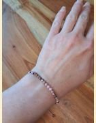 Bracelet "minéral étincelant" rhodonite