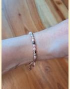 Bracelet "minéral étincelant" rhodonite