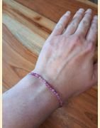 Bracelet "minéral étincelant" tourmaline rose