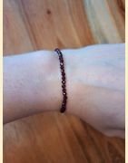 Bracelet "minéral étincelant" grenat