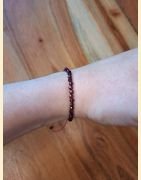 Bracelet "minéral étincelant" grenat