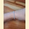 Bracelet "minéral étincelant" calcédoine bleue