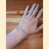 Bracelet "minéral étincelant" calcédoine bleue