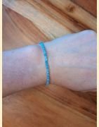 Bracelet "minéral étincelant" aigue marine