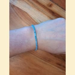 Bracelet "minéral étincelant" aigue marine