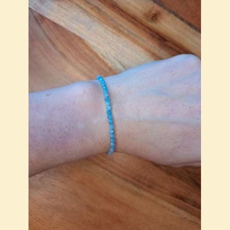 Bracelet "minéral étincelant" aigue marine