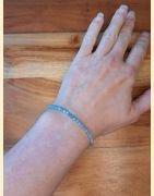Bracelet "minéral étincelant" aigue marine