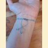 Bracelet "minéral étincelant" aigue marine