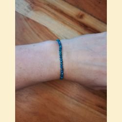 Bracelet "minéral étincelant" apatite