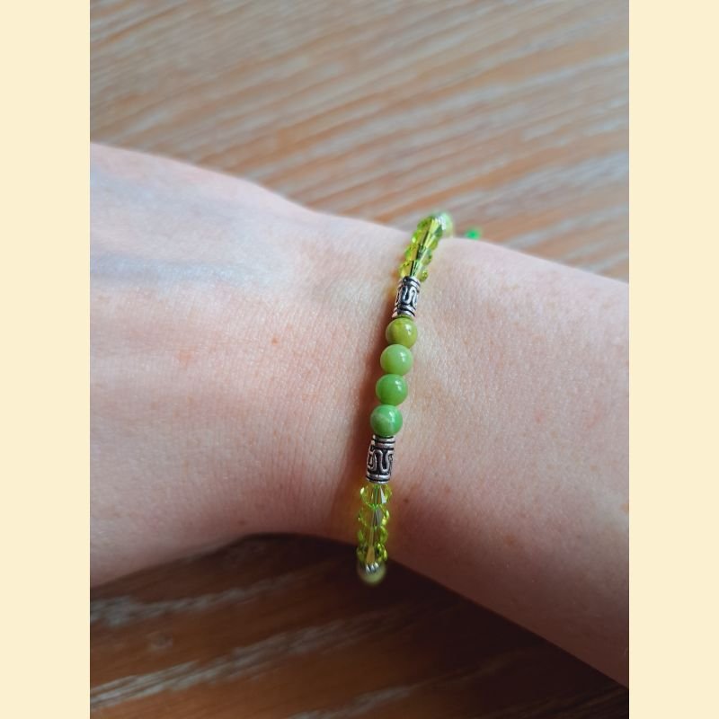 Bracelet "minéral et cristal" chrysoprase Bracelet "minéral et cristal" chrysoprase